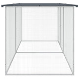Chicken Cage with Roof Anthracite 203x98x90 cm Galvanised Steel