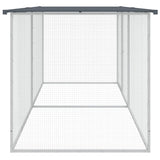 Chicken Cage with Roof Anthracite 203x98x90 cm Galvanised Steel - Top-Down View