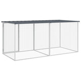 Chicken Cage with Roof Anthracite 203x98x90 cm Galvanised Steel
