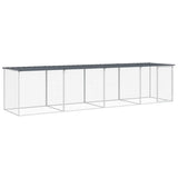 Chicken Cage with Roof Anthracite 403x98x90 cm Galvanised Steel