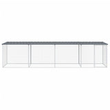 Chicken Cage with Roof Anthracite 403x98x90 cm Galvanised Steel - Side View