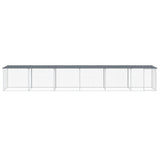 Chicken Cage with Roof Anthracite 603x98x90 cm Galvanised Steel - Side View