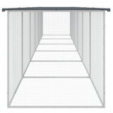 Chicken Cage with Roof Anthracite 603x98x90 cm Galvanised Steel