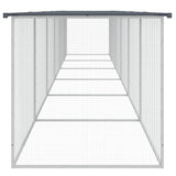 Chicken Cage with Roof Anthracite 603x98x90 cm Galvanised Steel - Top-Down View