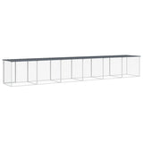 Chicken Cage with Roof Anthracite 603x98x90 cm Galvanised Steel - 45-Degree Angle