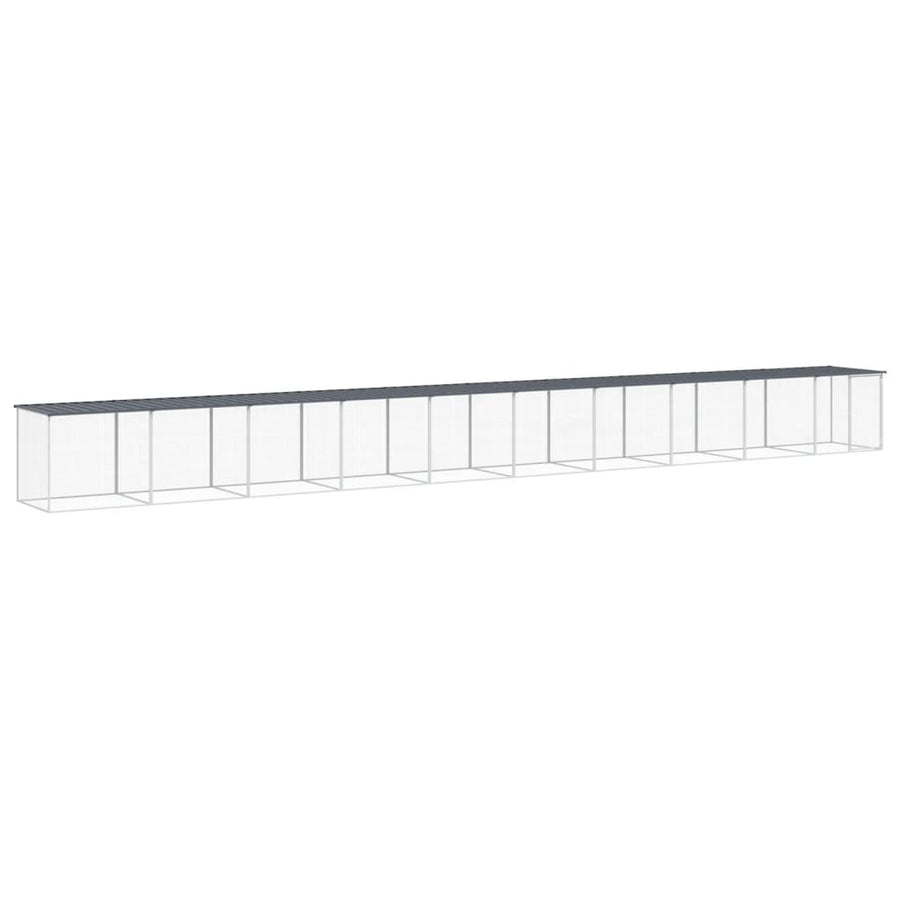 Chicken Cage with Roof Anthracite 1003x98x90cm Galvanised Steel