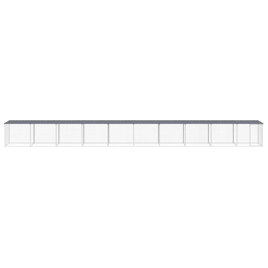 Chicken Cage with Roof Anthracite 1003x98x90cm Galvanised Steel