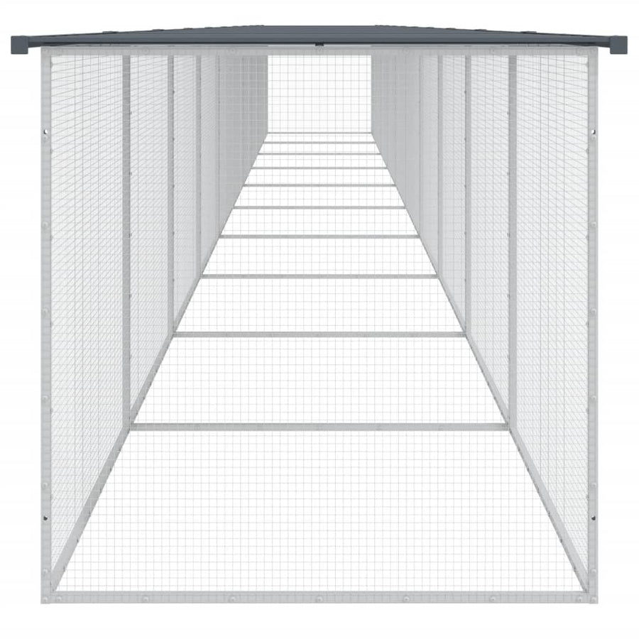 Chicken Cage with Roof Anthracite 1003x98x90cm Galvanised Steel