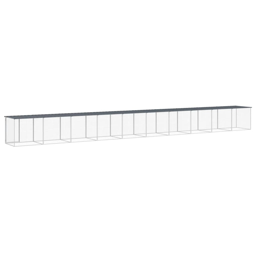 Chicken Cage with Roof Anthracite 1003x98x90cm Galvanised Steel
