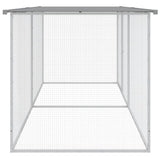 Chicken Cage with Roof Light Grey 203x98x90 cm Galvanised Steel