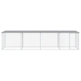 Chicken Cage with Roof Light Grey 403x98x90 cm Galvanised Steel