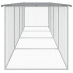 Chicken Cage with Roof Light Grey 403x98x90 cm Galvanised Steel