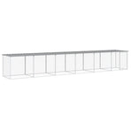 Chicken Cage with Roof Light Grey 603x98x90 cm Galvanised Steel