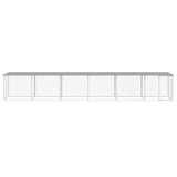 Chicken Cage with Roof Light Grey 603x98x90 cm Galvanised Steel