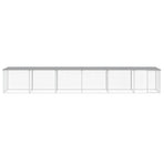 Chicken Cage with Roof Light Grey 603x98x90 cm Galvanised Steel
