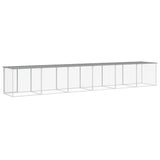 Chicken Cage with Roof Light Grey 603x98x90 cm Galvanised Steel - 45-Degree Angle