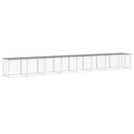 Chicken Cage with Roof Light Grey 803x98x90 cm Galvanised Steel