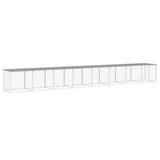 Chicken Cage with Roof Light Grey 803x98x90 cm Galvanised Steel - Front View