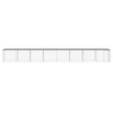 Chicken Cage with Roof Light Grey 803x98x90 cm Galvanised Steel