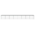Chicken Cage with Roof Light Grey 803x98x90 cm Galvanised Steel