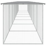 Chicken Cage with Roof Light Grey 803x98x90 cm Galvanised Steel