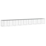 Chicken Cage with Roof Light Grey 803x98x90 cm Galvanised Steel - 45-Degree Angle