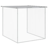 Chicken Cage with Roof Light Grey 803x98x90 cm Galvanised Steel - Low Angle