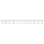Chicken Cage with Roof Light Grey 1003x98x90cm Galvanised Steel