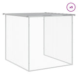 Chicken Cage with Roof Light Grey 1003x98x90 cm Galvanised Steel - Close-Up Angle
