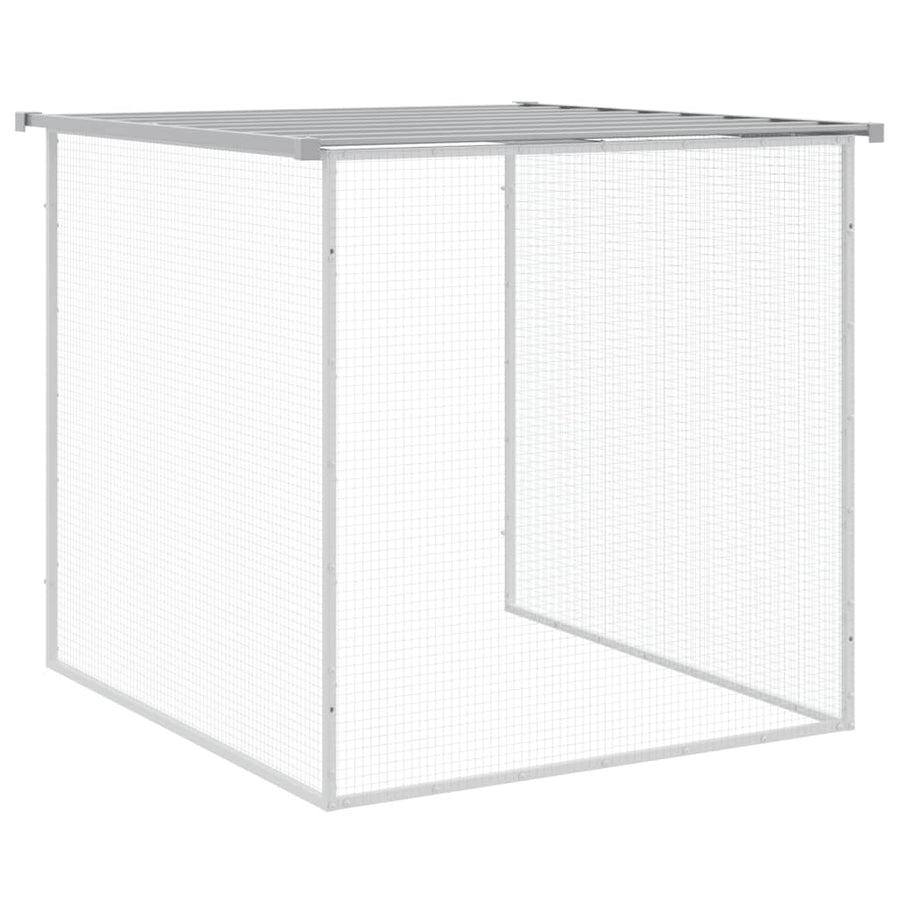 Chicken Cage with Roof Light Grey 1003x98x90cm Galvanised Steel