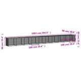 Chicken Cage with Roof Light Grey 1003x98x90 cm Galvanised Steel - Extra Image