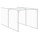 Dog House with Roof Anthracite 117x405x123 cm Galvanised Steel - Close-Up Angle