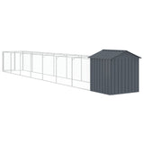 Dog House with Roof Anthracite 117x813x123 cm Galvanised Steel - 45-Degree Angle