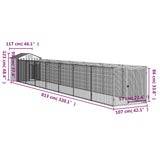Dog House with Roof Anthracite 117x813x123 cm Galvanised Steel - Extra Image
