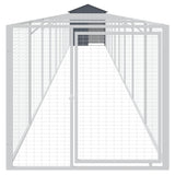 Dog House with Roof Anthracite 117x1017x123 cm Galvanised Steel - Side View