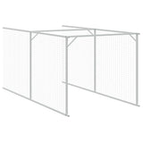 Dog House with Roof Light Grey 117x1221x123 cm Galvanised Steel