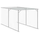 Chicken Cage with Run Anthracite 117x405x123 cm Galvanised Steel