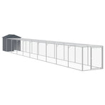 Chicken Cage with Run Anthracite 117x1017x123 cm