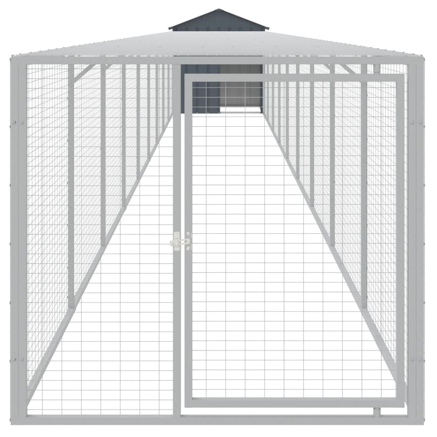 Chicken Cage with Run Anthracite 117x1017x123 cm