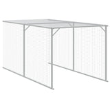 Chicken Cage with Run Anthracite 117x1017x123 cm Galvanised Steel - Close-Up Angle