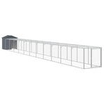 Chicken Cage with Run Anthracite 117x1221x123 cm