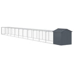 Chicken Cage with Run Anthracite 117x1221x123 cm