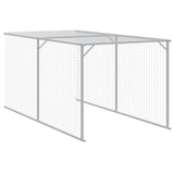 Chicken Cage with Run Anthracite 117x1221x123 cm Galvanised Steel