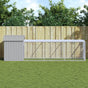 Chicken Cage with Run Light Grey 117x405x123cm Galvanised Steel