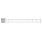 Chicken Cage with Run Light Grey 117x1017x123 cm