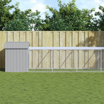 Chicken Cage with Run Light Grey 117x1017x123 cm