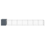 Dog House with Run Anthracite 110x813x110 cm Galvanised Steel