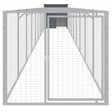 Dog House with Run Anthracite 110x1017x110 cm Galvanised Steel