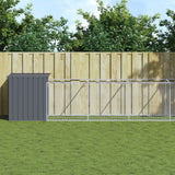 Dog House with Run Anthracite 110x1221x110 cm Galvanised Steel