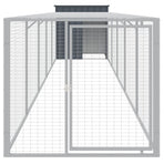 Chicken Cage with Run Anthracite 110x609x110cm Galvanised Steel